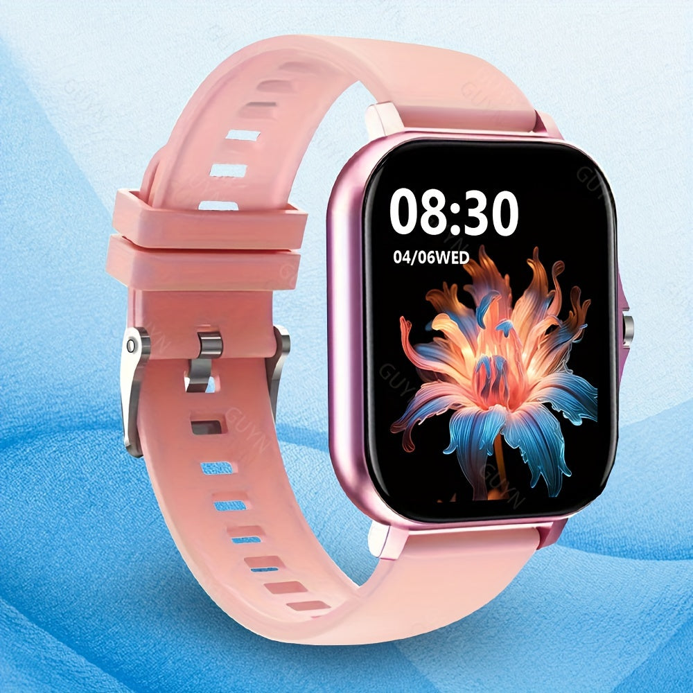 Smart Watch With Wireless Calling/Dialing, Multiple Sports Modes, Fitness Tracker, Customizable Wallpaper, Compatible With IPhone/Android, Sporty Smartwatch With Health Monitoring