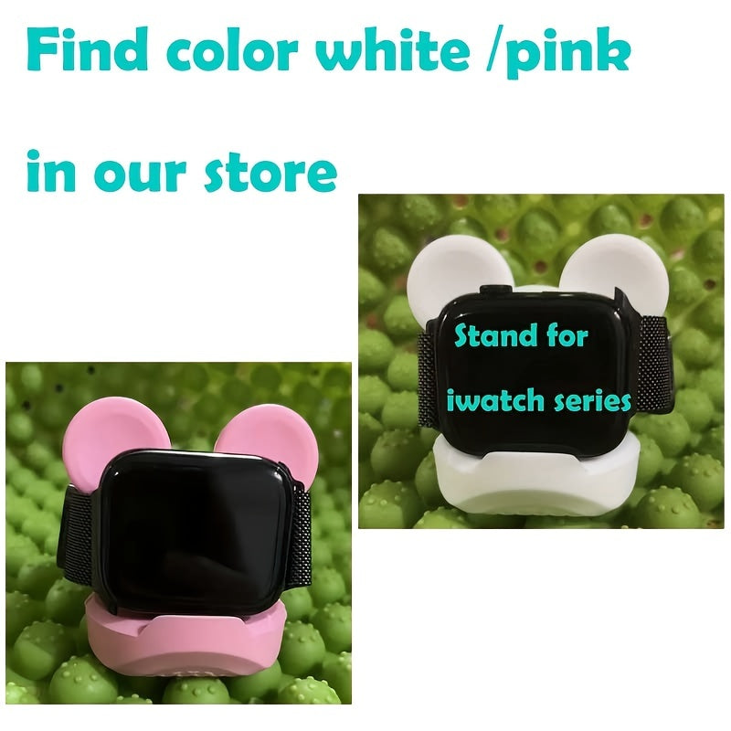 Silicone Charger Stand for Smart iWatch, Silicone Desk Stand Holder for iWatch, Charging Station Dock Holder Compatible with All Smart Watch Series Ultra/SE/8/7/6/5/4/3/2/1
