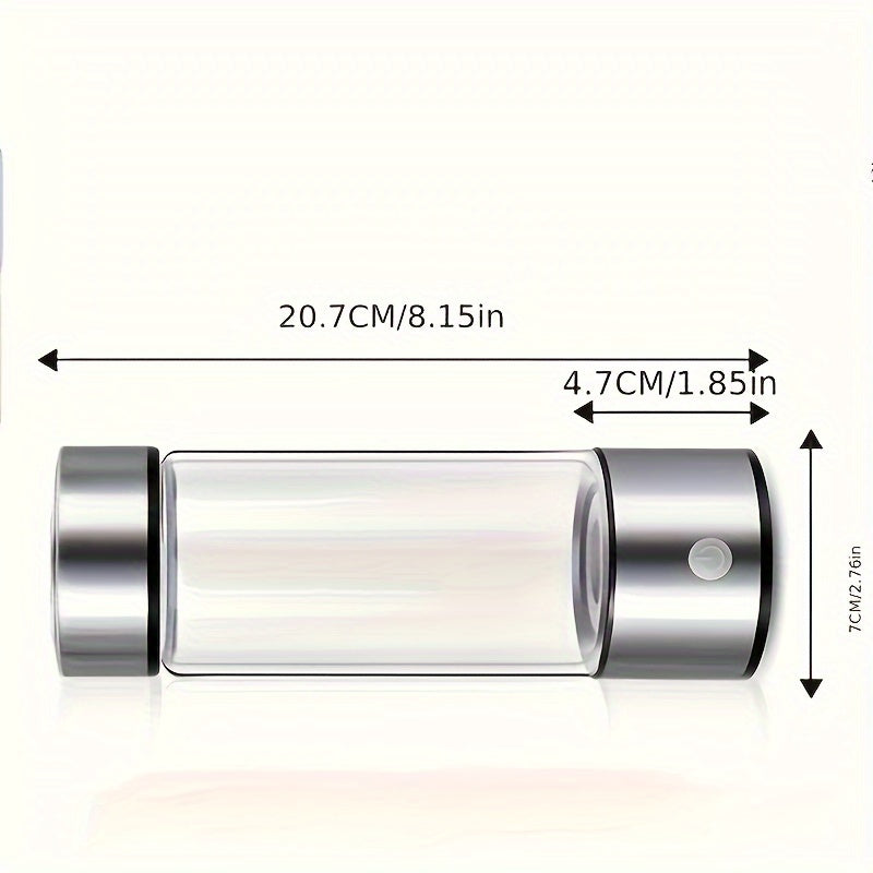 Hydrogen Water Bottle, Portable Hydrogen Water Ionizer Machine, Hydrogen Water Generator, Rechargeable Hydrogen Rich Water Glass Health Cup for Home Travel