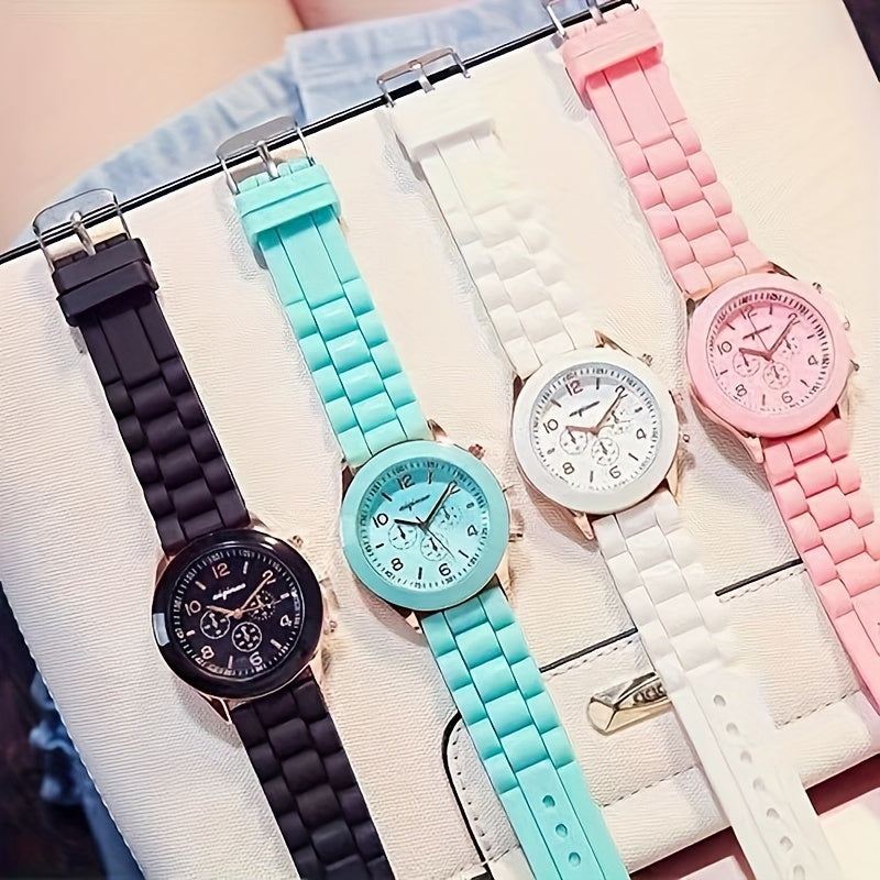 Fashion Silicone Colorful Casual Watch, Ideal choice for Gifts