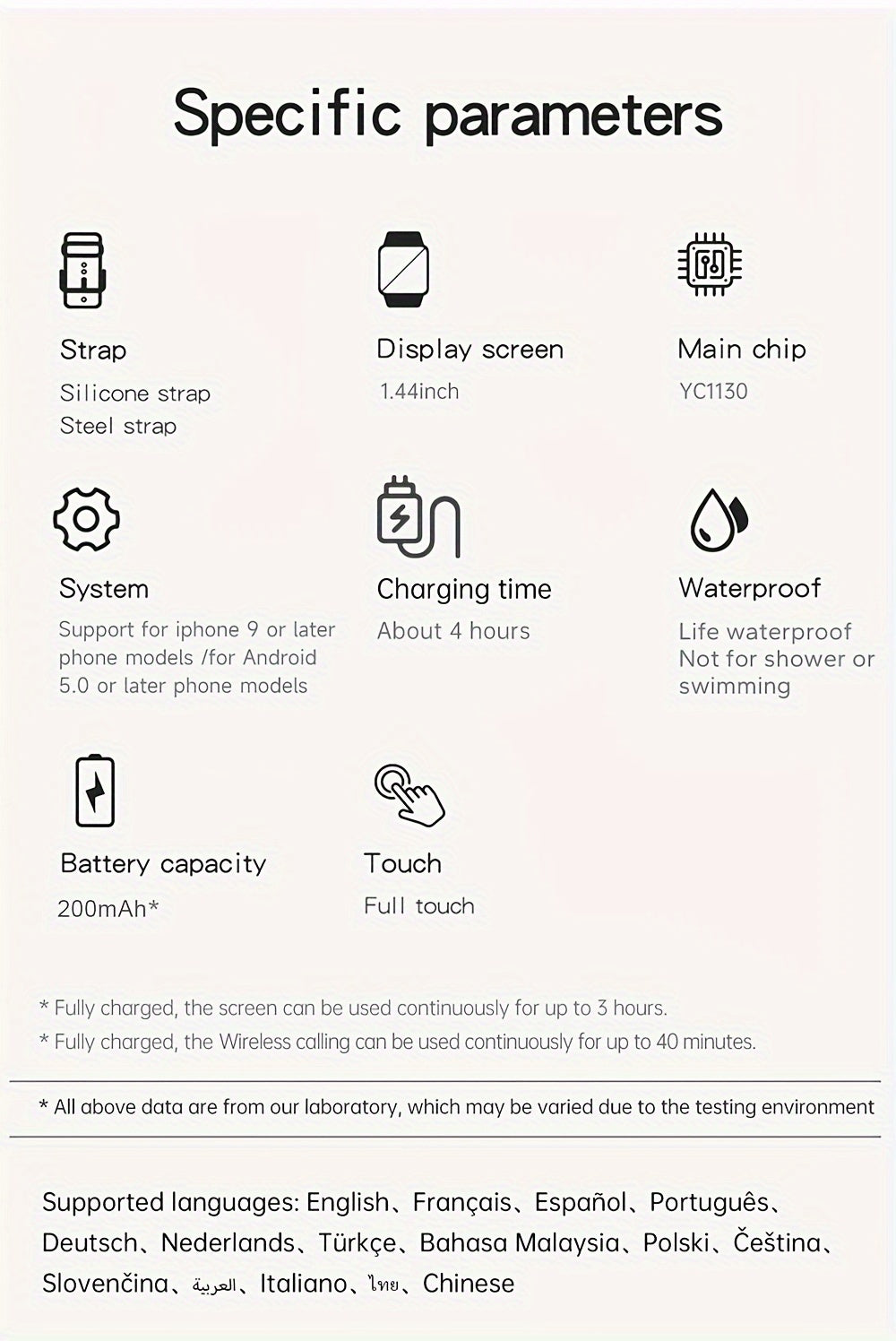 NEW Smart Watch 1.44"Inch Wireless Calling/Receiving Multiple Sports Modes Sedentary Reminder Weather Forecast Message Notification Borderlessslim Design Multi-SportMode For Android & For IPhones For Men&Women AS A Gift