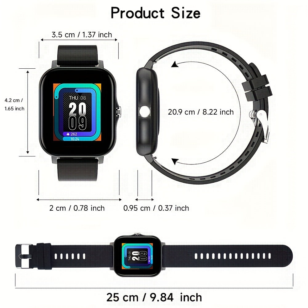 NEW Smart Watch 1.44"Inch Wireless Calling/Receiving Multiple Sports Modes Sedentary Reminder Weather Forecast Message Notification Borderlessslim Design Multi-SportMode For Android & For IPhones For Men&Women AS A Gift