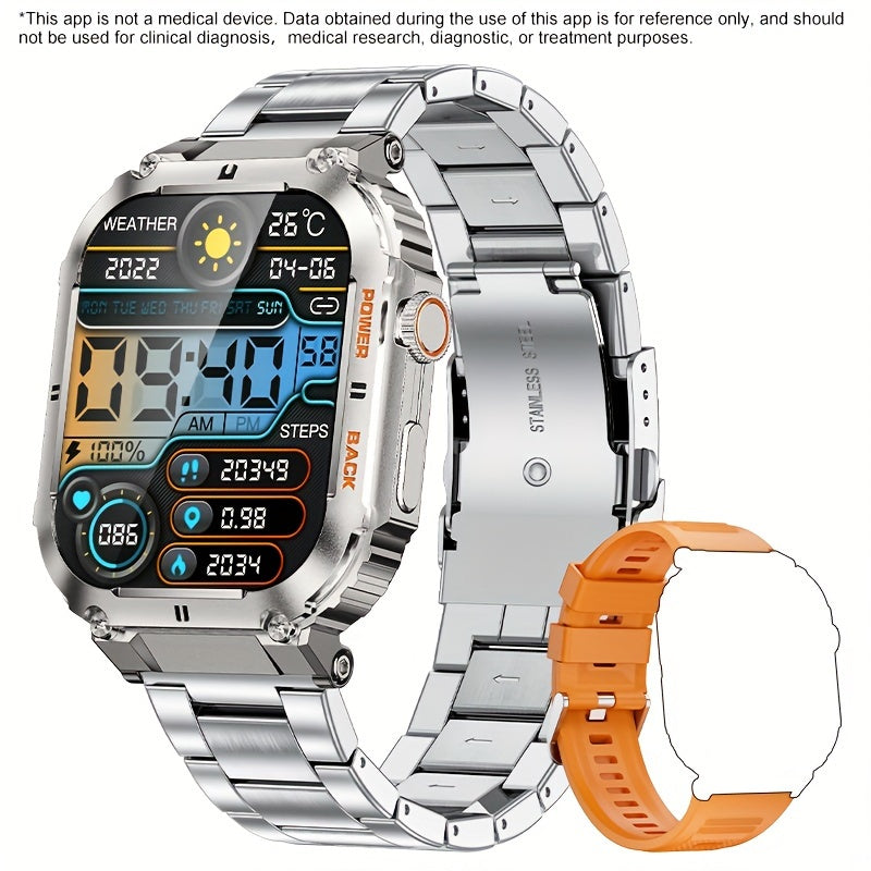 Smart Watch for Men: Wireless Calls, Music, Fitness Tracking, Sleep Monitoring, Multi-Sport Modes for King's Day
