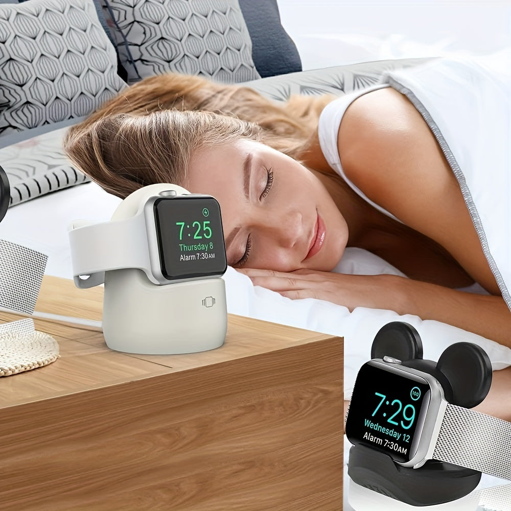Silicone Charger Stand for Smart iWatch, Silicone Desk Stand Holder for iWatch, Charging Station Dock Holder Compatible with All Smart Watch Series Ultra/SE/8/7/6/5/4/3/2/1