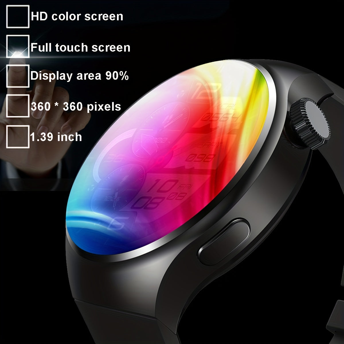 2024 Men Smart Watch Big Screen Custom Dial Answer Call Fitness Tracker Sport Smartwatch for Men