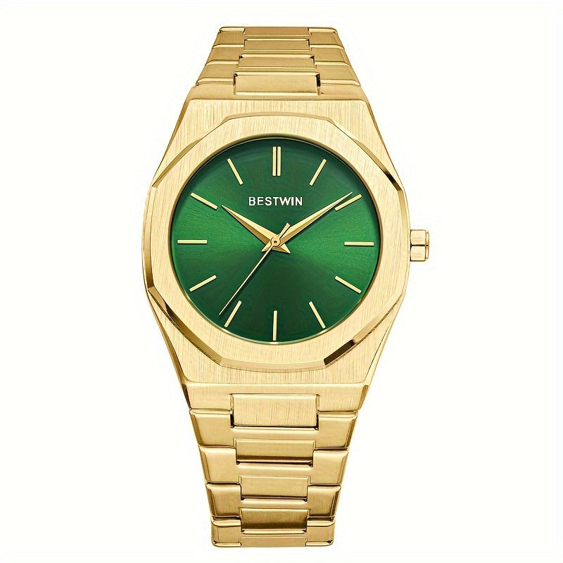 Fashion Men's Watch Alloy Steel Band Quartz Clock Simple Line Dial Business Party Men's Wrist Watch, Ideal choice for Gifts