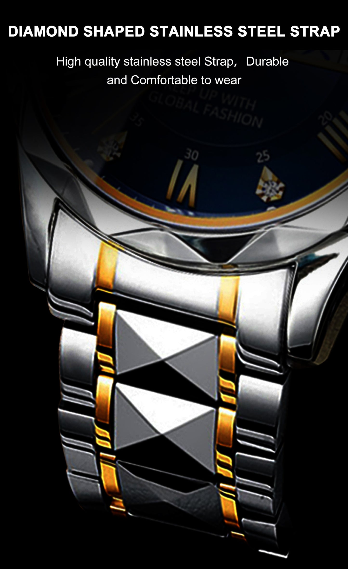 POEDAGAR Men's Stainless Steel Quartz Wristwatch, Luminous Calendar Men's Watch, Ideal Choice For Gifts