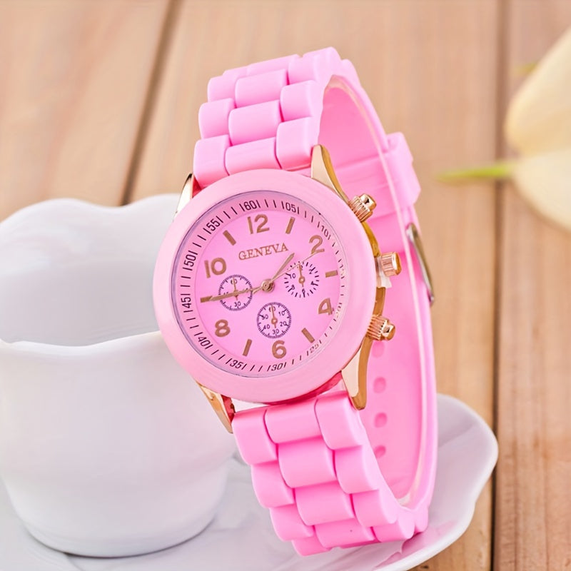 Fashion Silicone Colorful Casual Watch, Ideal choice for Gifts