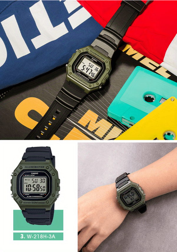 CASIO Classic Chronograph Watch - Women's Digital Sports Watch with Alarm, 50M Water Resistance, Resin Band - Perfect for Outdoor Enthusiasts