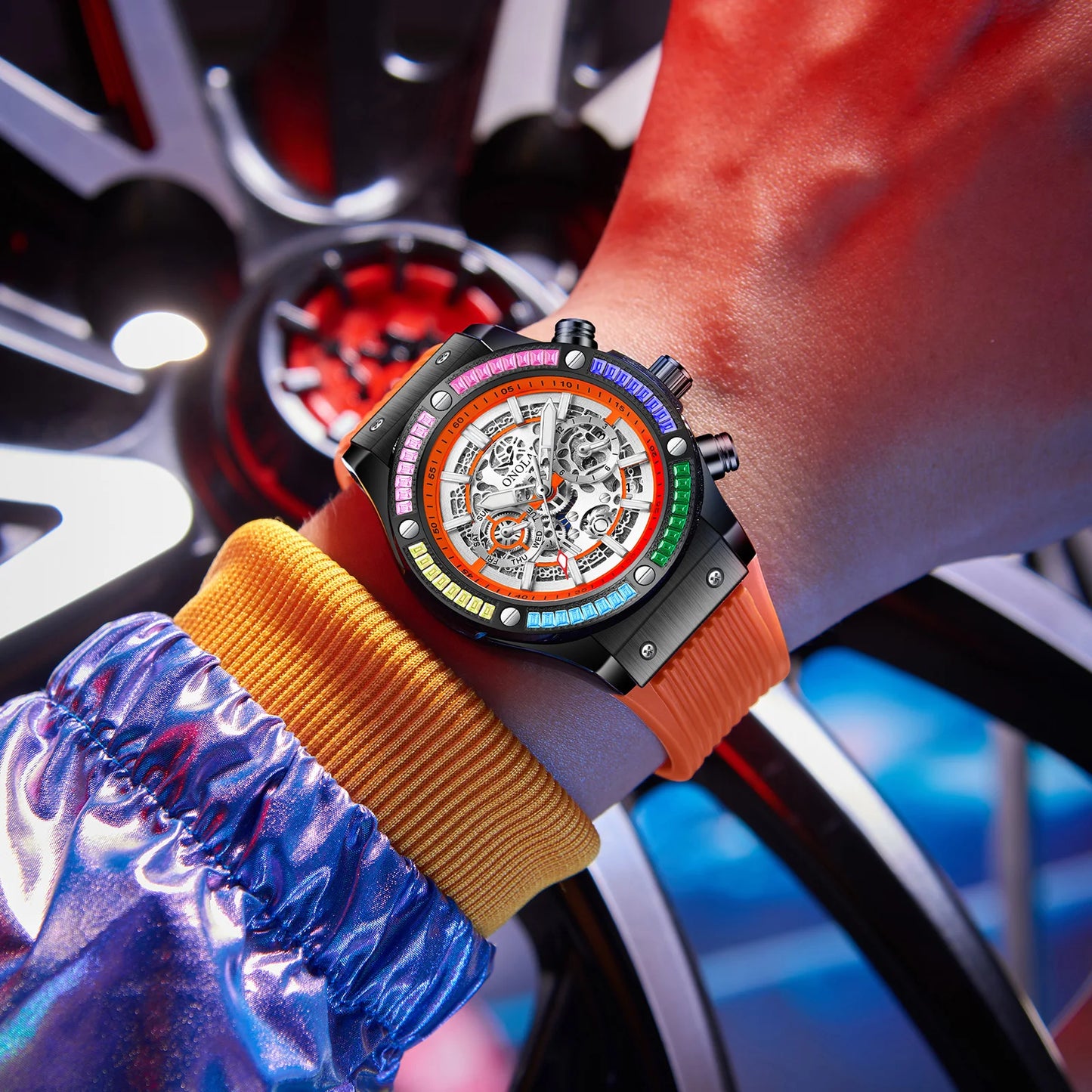 ONOLA 6841 Automatic Mechanical Top Selling Watch Man Watches Man Brand Luxury New Model Automatic Mechanical Watch Man