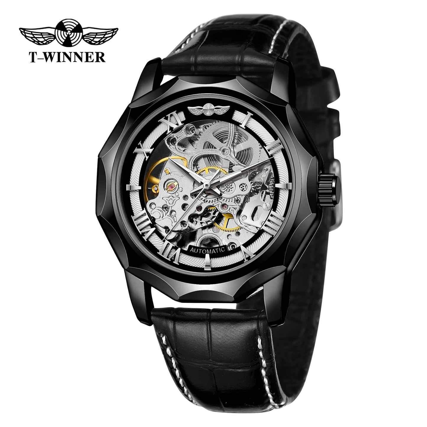 Reloj Para Hombre Forsining Relogio Masculino Automatic Genuine Leather Strap Men Watch Wristwatch