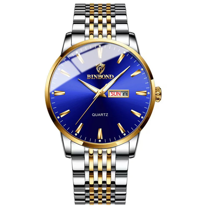 Binbond B9222 9222 New Product Fashion Classic Style Men Quartz Watches Stainless Steel Band Ultra-thin Wristwatch for Male Man
