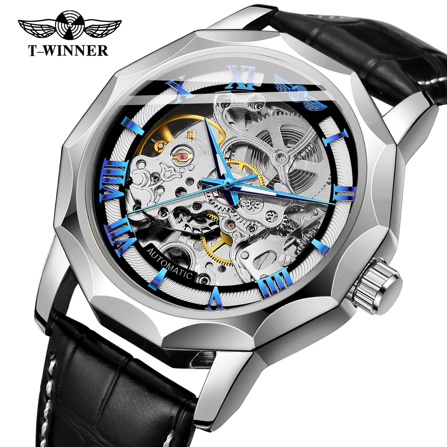 Reloj Para Hombre Forsining Relogio Masculino Automatic Genuine Leather Strap Men Watch Wristwatch