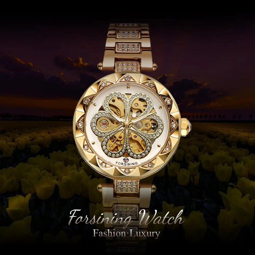 2024 Fashion Lady Watch With Luxury Design Automatic Movement Stainless Steel