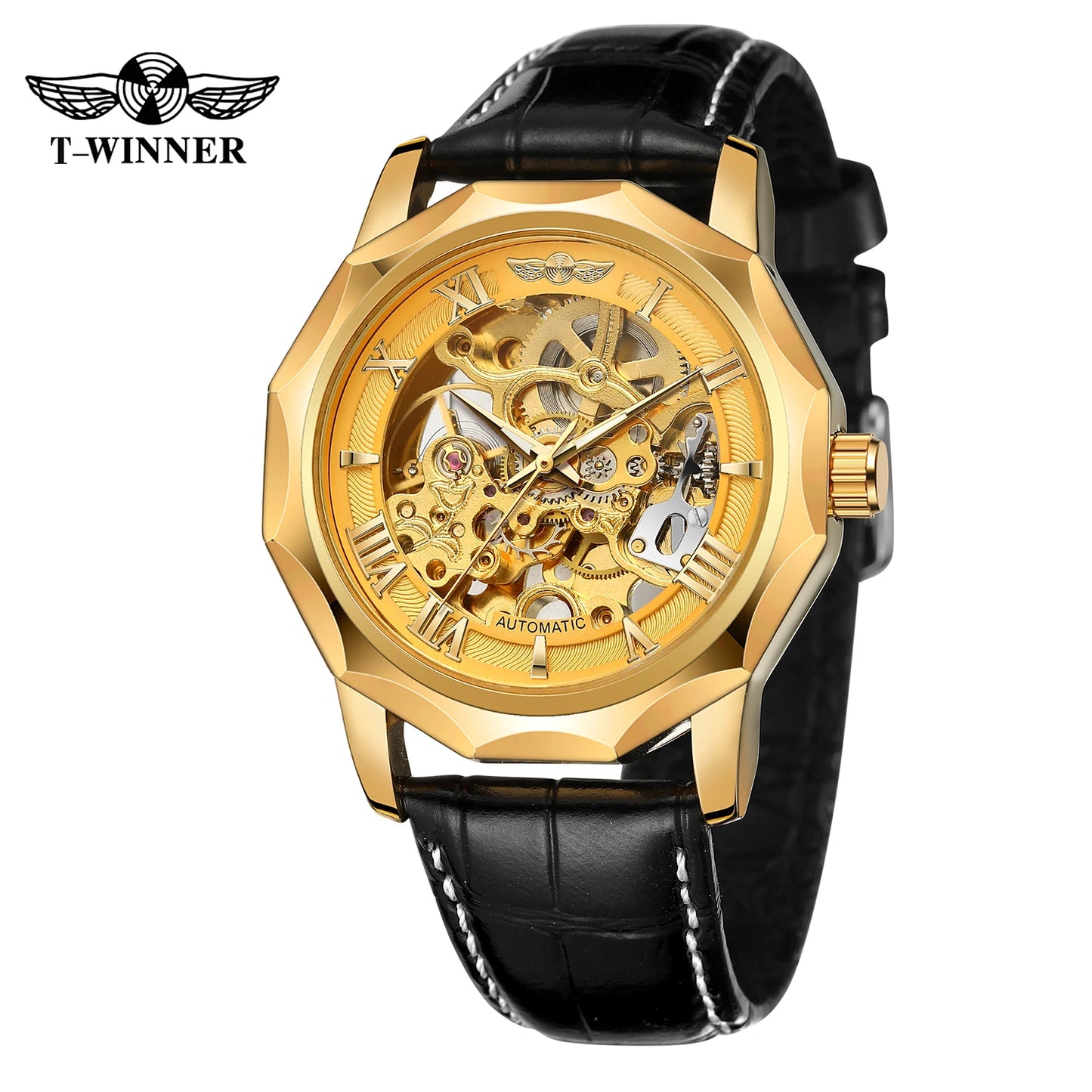 Reloj Para Hombre Forsining Relogio Masculino Automatic Genuine Leather Strap Men Watch Wristwatch
