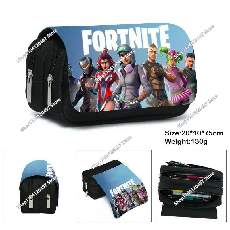 Shooting Game Pencilcase FORTNITED Boy Large Capacity Waterproof Pencil Pouch Office Stationary Gift Toy