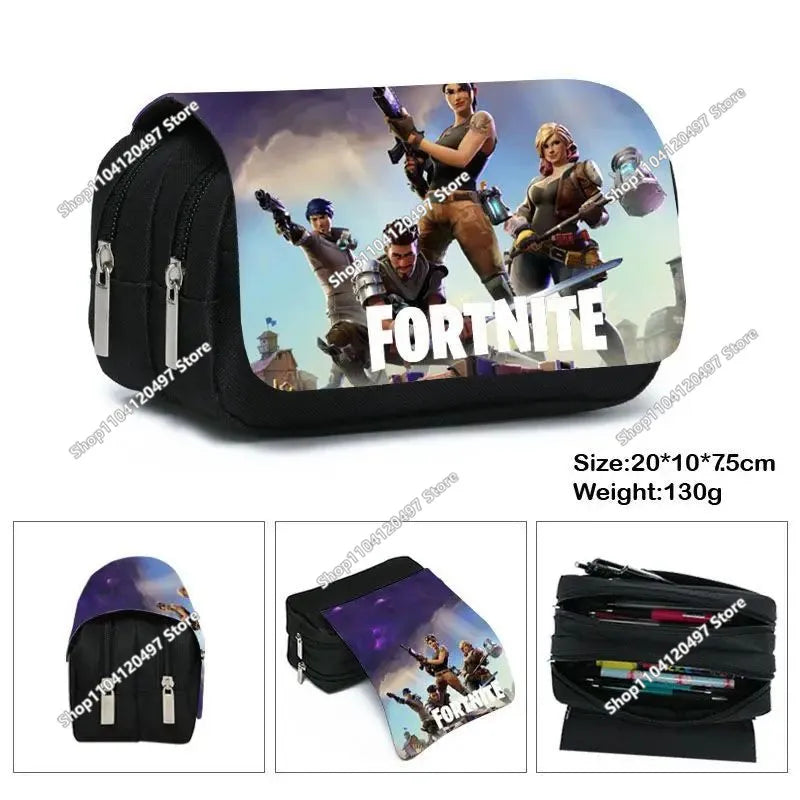 Shooting Game Pencilcase FORTNITED Boy Large Capacity Waterproof Pencil Pouch Office Stationary Gift Toy
