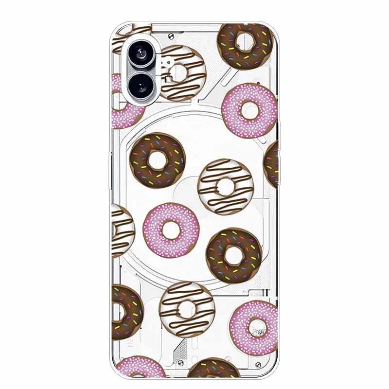 For Nothing Phone 1 2 Case Silicone Soft Cute Transparent Coque for Nothing Phone (2) TWO One Protective Funda Clear TPU Covers