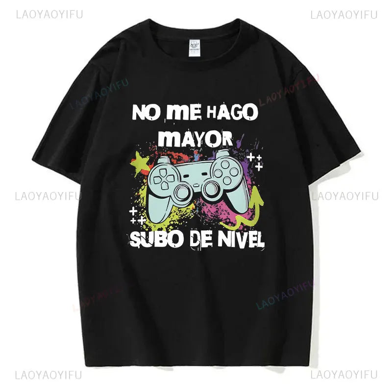 Funny I Don't Get Older I Up Printed T Shirt Retro Spanish Game Fans Geek Dad Gift Vintage T-shirt Fashion Cotton Man's Tee Tops