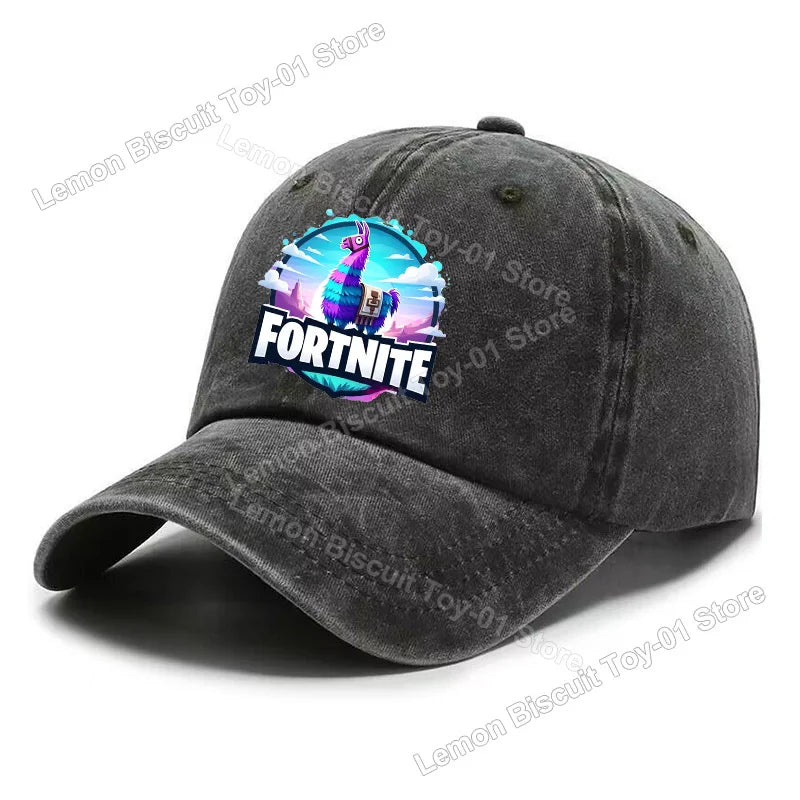 Fortnites Series Adult Baseball Cap Adjustable Hot Men Women Hat Washed Denim Retro Sun Visor Outdoor Sport Accessories Gifts