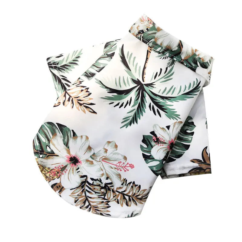 Pet Beach Pineapple Shirts Hawaiian Style Dog Cat Coat Vest Spring Summer Thin Breathable Puppy T-Shirt Clothes Fashion Costumes