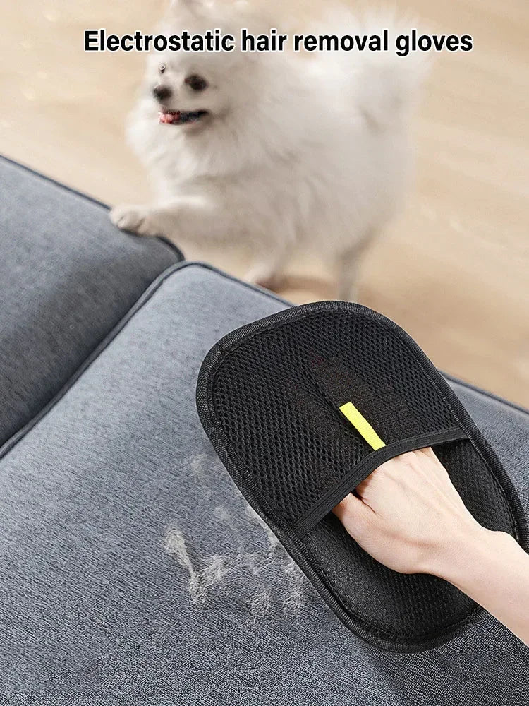 Pet Hair Remover Glove Static Dedusting Brush Pet Hair Remover Brush Removing Dog Cat Hair From Sofa Carpet Clothes Tool Supplie
