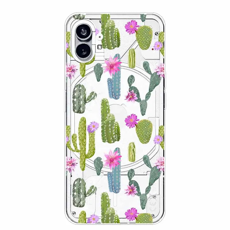 For Nothing Phone 1 2 Case Silicone Soft Cute Transparent Coque for Nothing Phone (2) TWO One Protective Funda Clear TPU Covers