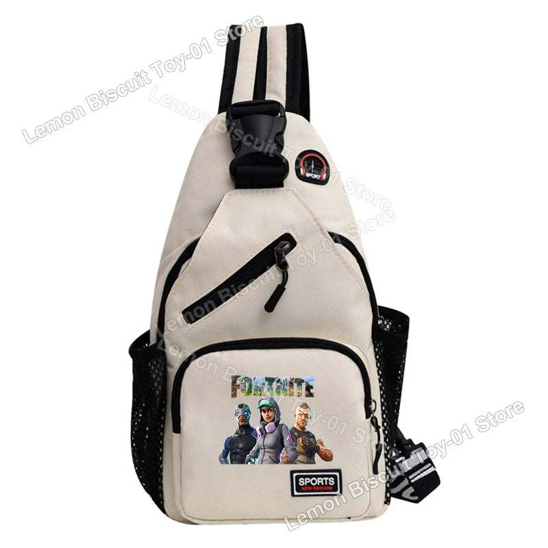 Fortnites Series Chest Bag Hot Game Student Shoulder Bag Multifunctional Fashion Women Man Small Backpack Funny Birthday Gifts