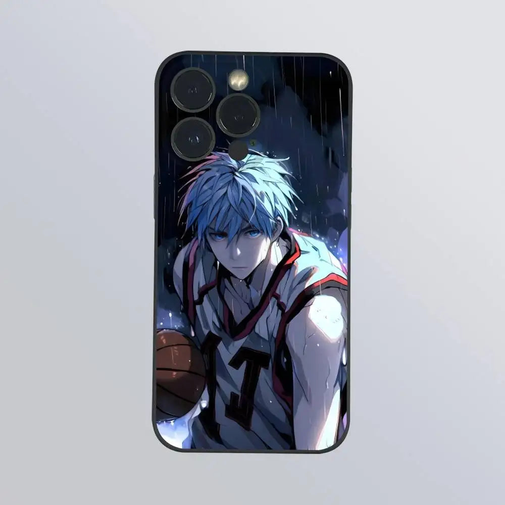 Anime K-Kuroko no Basuke Phone Case For iPhone 16 15 14 13 Pro Max Plus Mini Frosted Soft Shell Funda