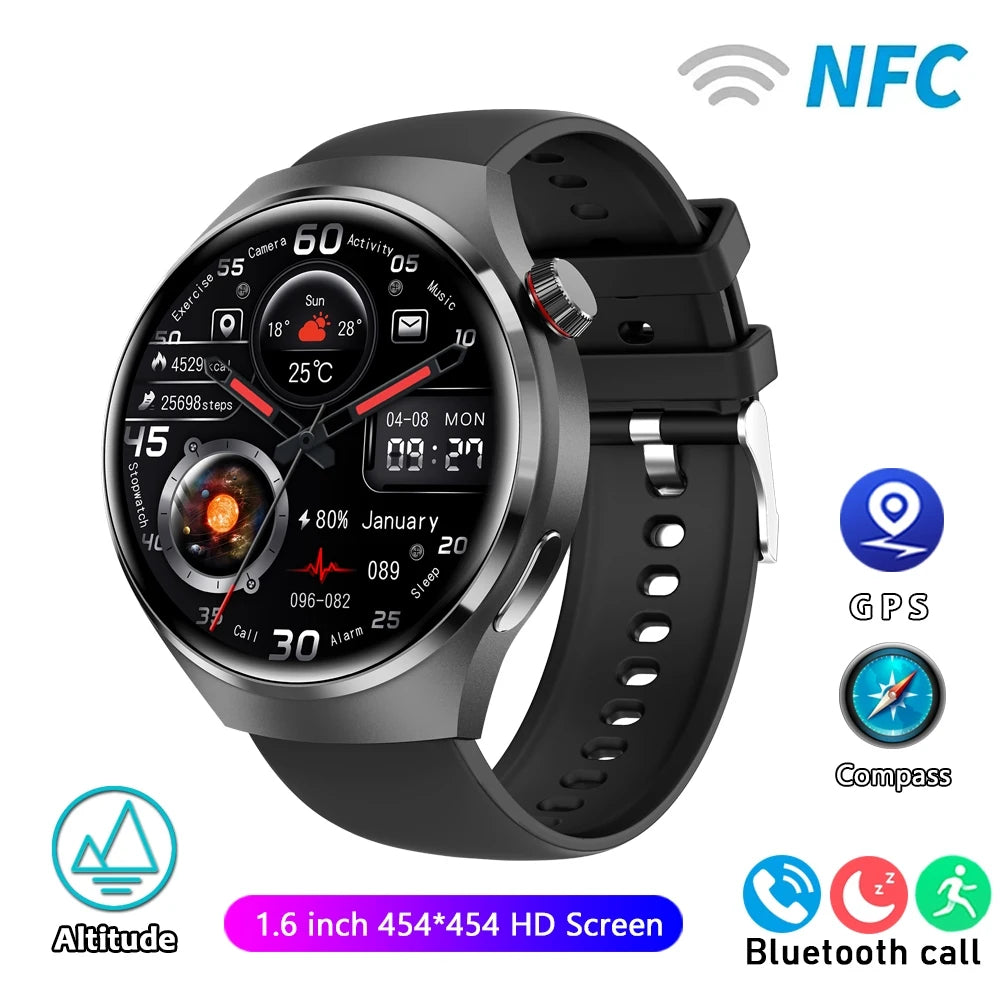 2025 NEW Health Watch GT4 Pro GPS Smartwatch Multi-Sport Mode Heart Rate Moitor Bluetooth Call IP68 Waterproof Men's Smart watch