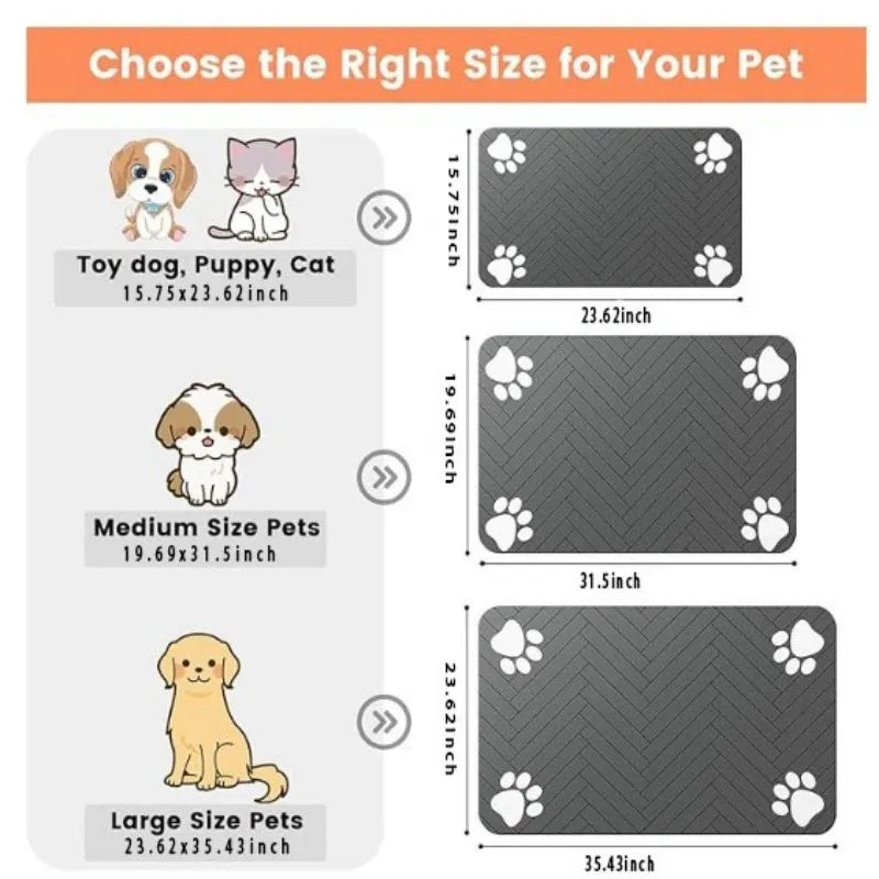 VIKAMA diatom mud pet dining area cat and dog placemat, water-absorbing, anti-slip feeding, splash-proof pad, pet supplies