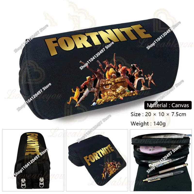 Shooting Game Pencilcase FORTNITED Boy Large Capacity Waterproof Pencil Pouch Office Stationary Gift Toy