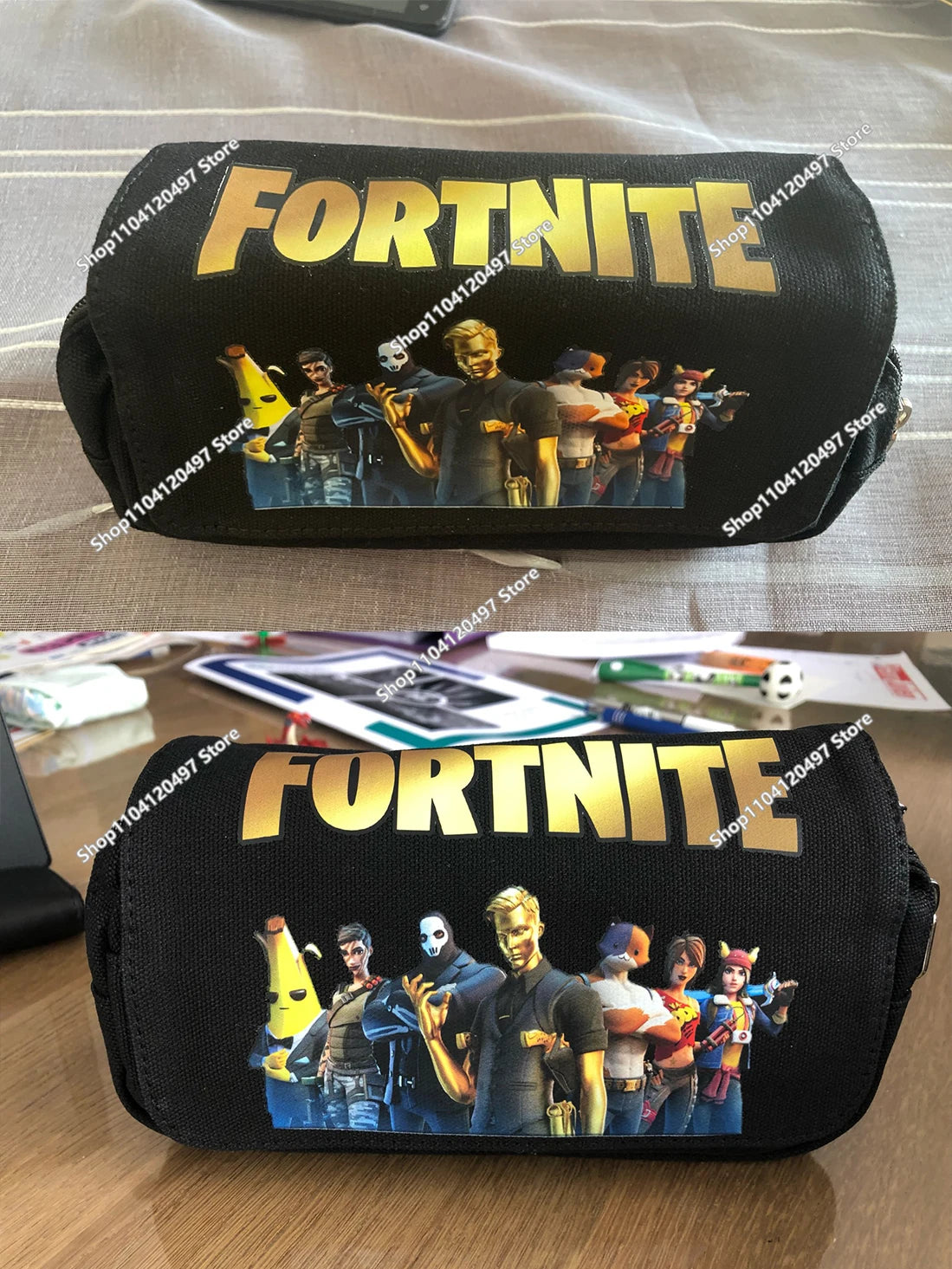 Shooting Game Pencilcase FORTNITED Boy Large Capacity Waterproof Pencil Pouch Office Stationary Gift Toy
