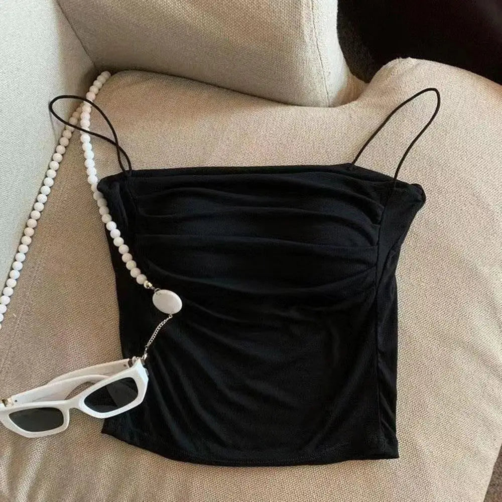 Women Casual Vest Beauty Back Camisole With Thin Straps Sexy Sleeveless Tank Tops Summer Female Bra Lingerie Tees Streetwear