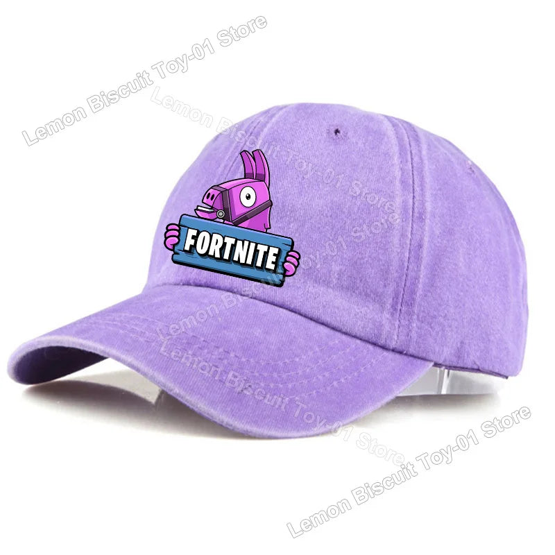 Fortnites Series Adult Baseball Cap Adjustable Hot Men Women Hat Washed Denim Retro Sun Visor Outdoor Sport Accessories Gifts