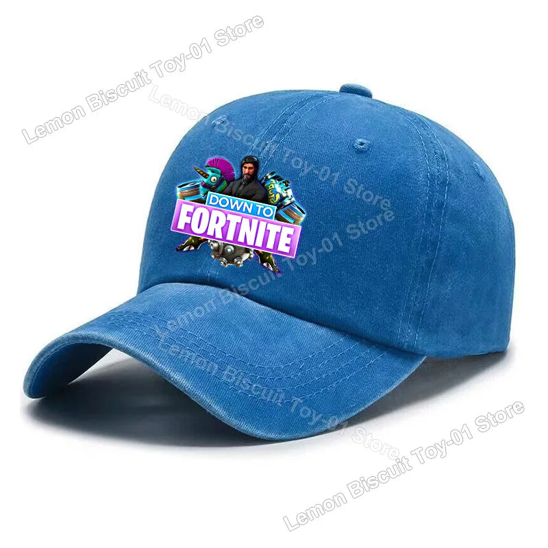 Fortnites Series Adult Baseball Cap Adjustable Hot Men Women Hat Washed Denim Retro Sun Visor Outdoor Sport Accessories Gifts