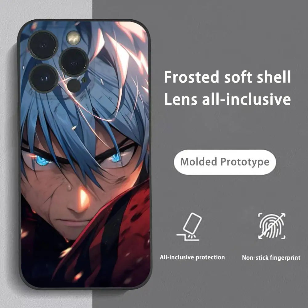 Anime K-Kuroko no Basuke Phone Case For iPhone 16 15 14 13 Pro Max Plus Mini Frosted Soft Shell Funda