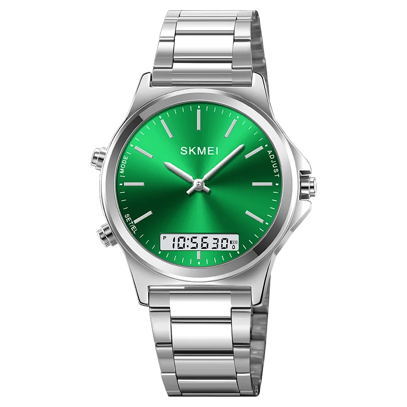 SKMEI Full Steel 3 Time Back Light Display Digital Chrono Sport Watches Mens Waterproof Alarm Wristwatches Clock reloj hombre
