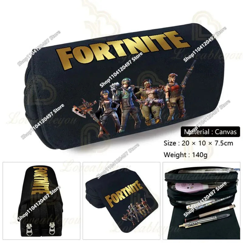 Shooting Game Pencilcase FORTNITED Boy Large Capacity Waterproof Pencil Pouch Office Stationary Gift Toy