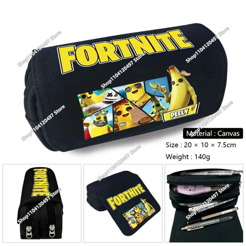 Shooting Game Pencilcase FORTNITED Boy Large Capacity Waterproof Pencil Pouch Office Stationary Gift Toy