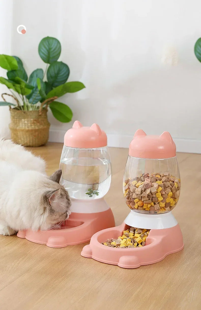 Dog Food Water Bowl Automatic Feeder Dispenser for Cat Dog Bulldog Large Capacity Pet Drinking Bowl Cat Supplies