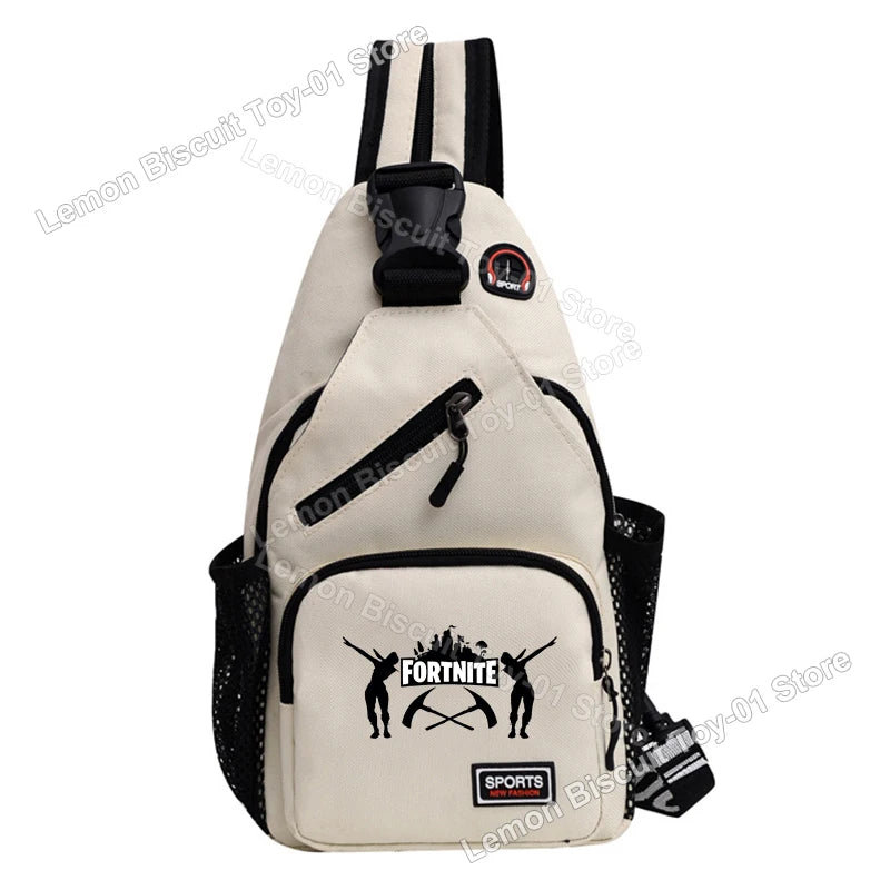 Fortnites Series Chest Bag Hot Game Student Shoulder Bag Multifunctional Fashion Women Man Small Backpack Funny Birthday Gifts
