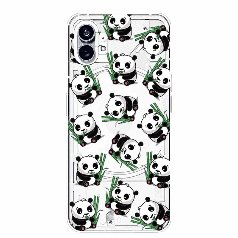 For Nothing Phone 1 2 Case Silicone Soft Cute Transparent Coque for Nothing Phone (2) TWO One Protective Funda Clear TPU Covers