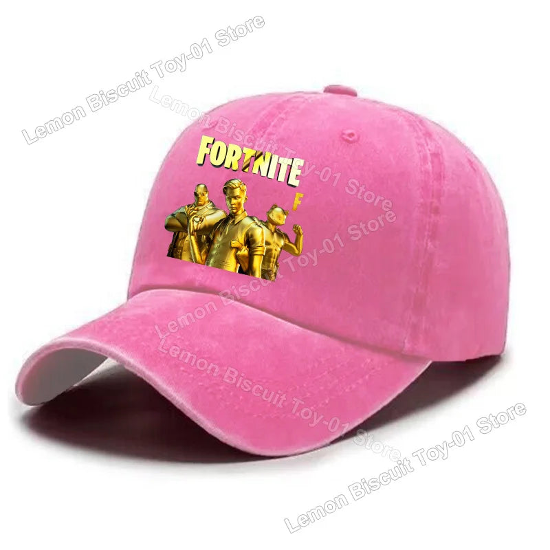 Fortnites Series Adult Baseball Cap Adjustable Hot Men Women Hat Washed Denim Retro Sun Visor Outdoor Sport Accessories Gifts