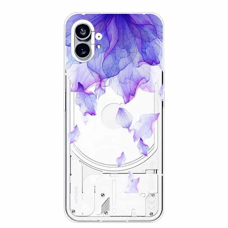 For Nothing Phone 1 2 Case Silicone Soft Cute Transparent Coque for Nothing Phone (2) TWO One Protective Funda Clear TPU Covers