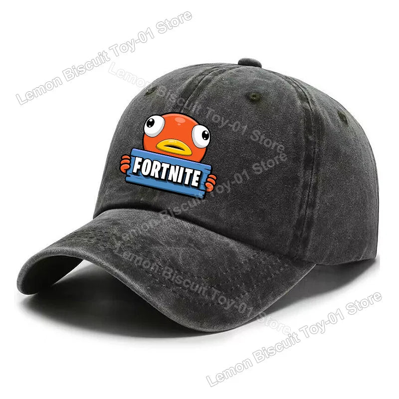 Fortnites Series Adult Baseball Cap Adjustable Hot Men Women Hat Washed Denim Retro Sun Visor Outdoor Sport Accessories Gifts