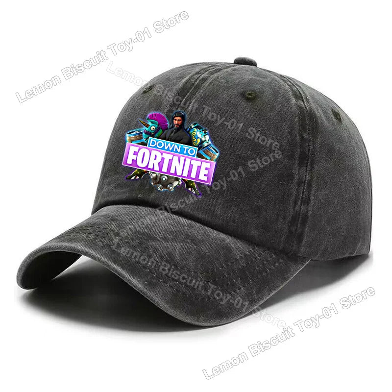 Fortnites Series Adult Baseball Cap Adjustable Hot Men Women Hat Washed Denim Retro Sun Visor Outdoor Sport Accessories Gifts