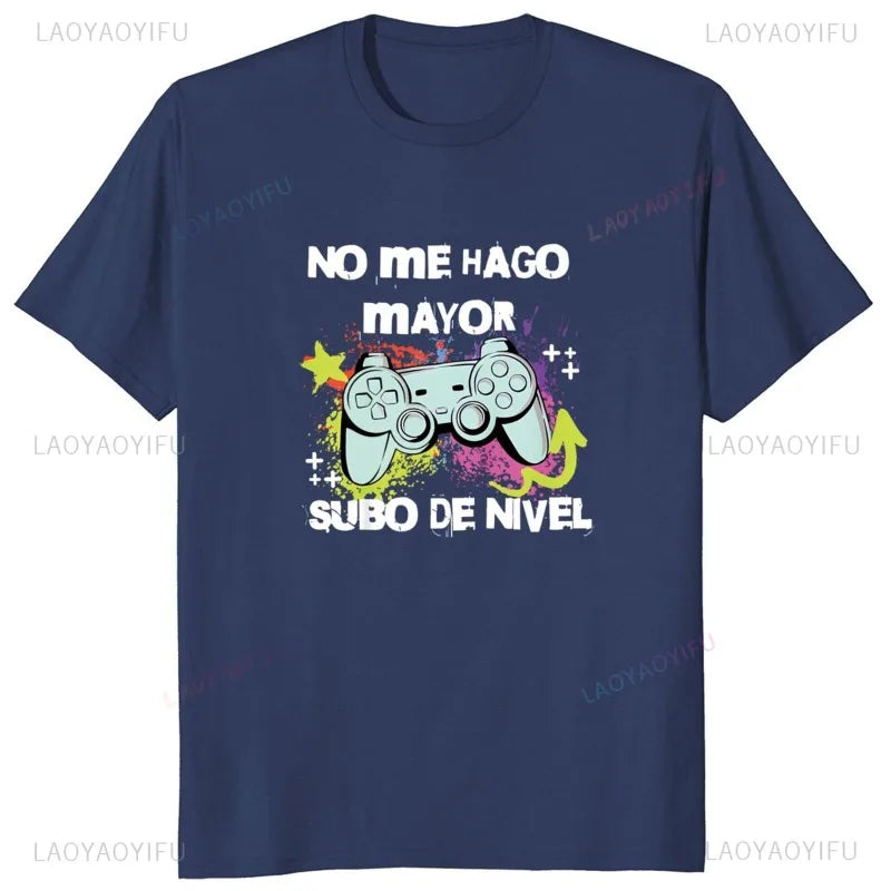 Funny I Don't Get Older I Up Printed T Shirt Retro Spanish Game Fans Geek Dad Gift Vintage T-shirt Fashion Cotton Man's Tee Tops