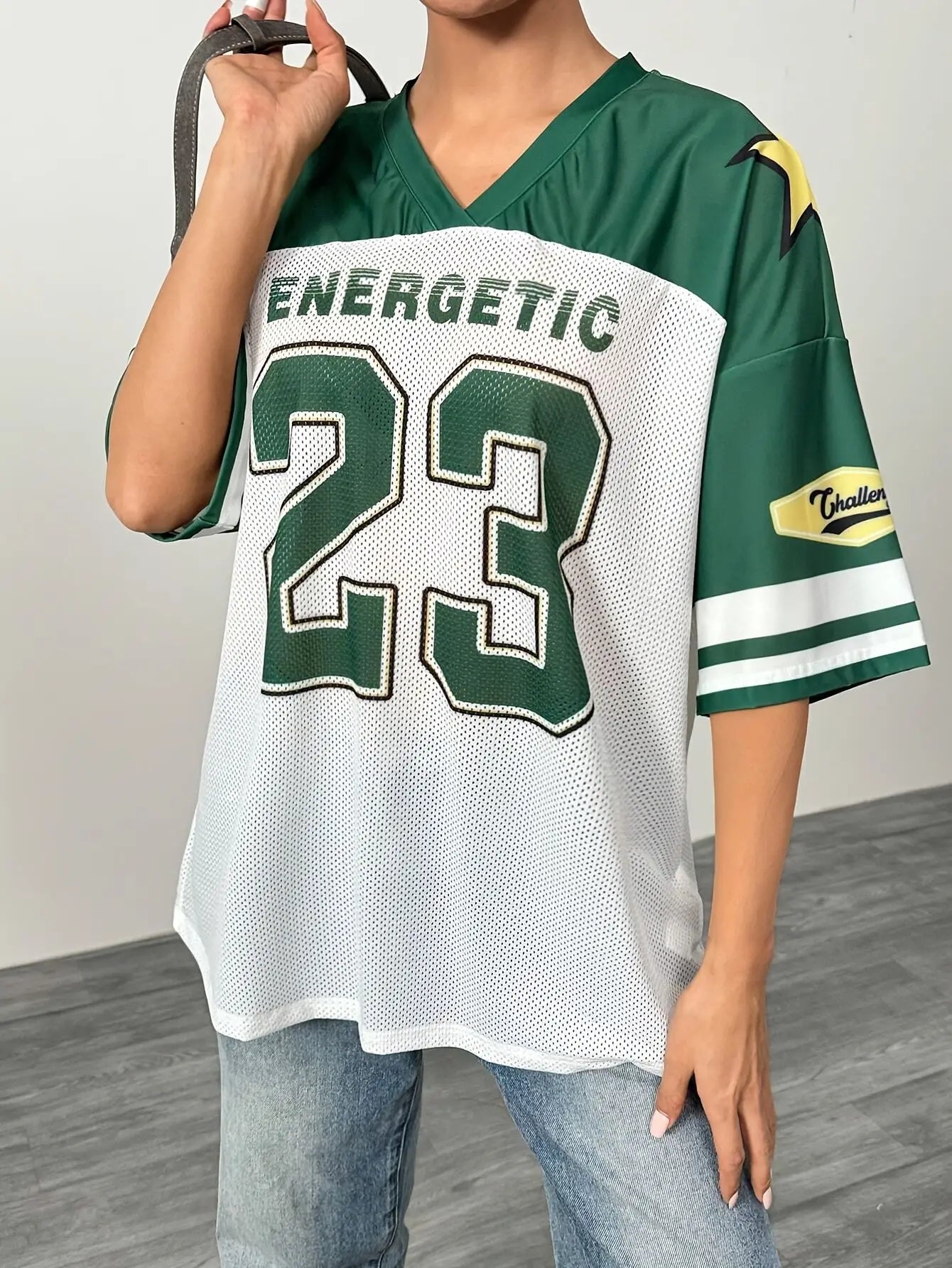 Lady Pink European and American Fashionable Loose Casual Street Printed Sportswear Tops Summer Girl Style Short Sleeved T-shirt