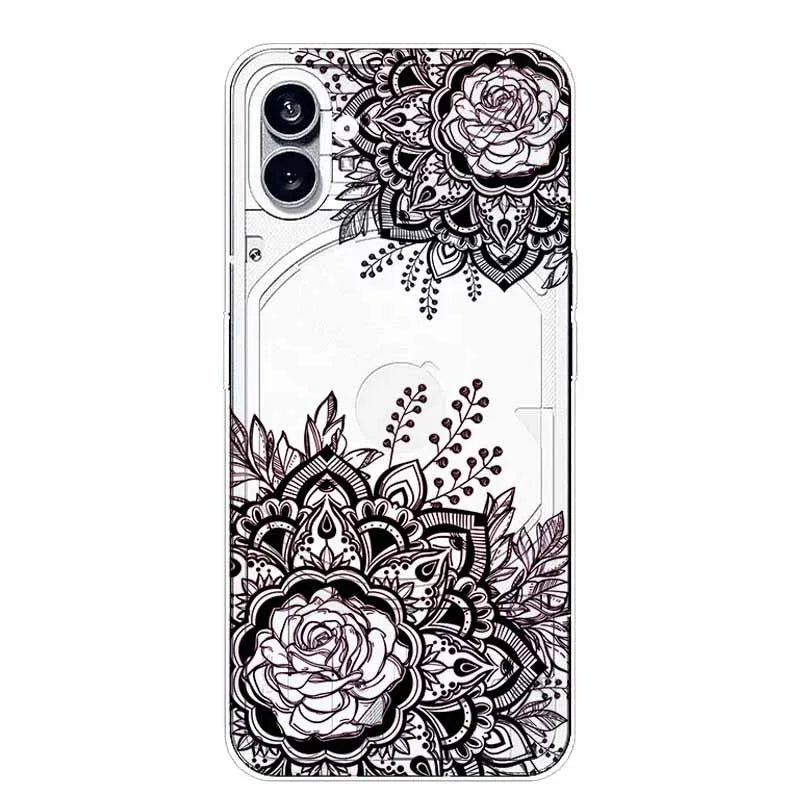 For Nothing Phone 1 2 Case Silicone Soft Cute Transparent Coque for Nothing Phone (2) TWO One Protective Funda Clear TPU Covers